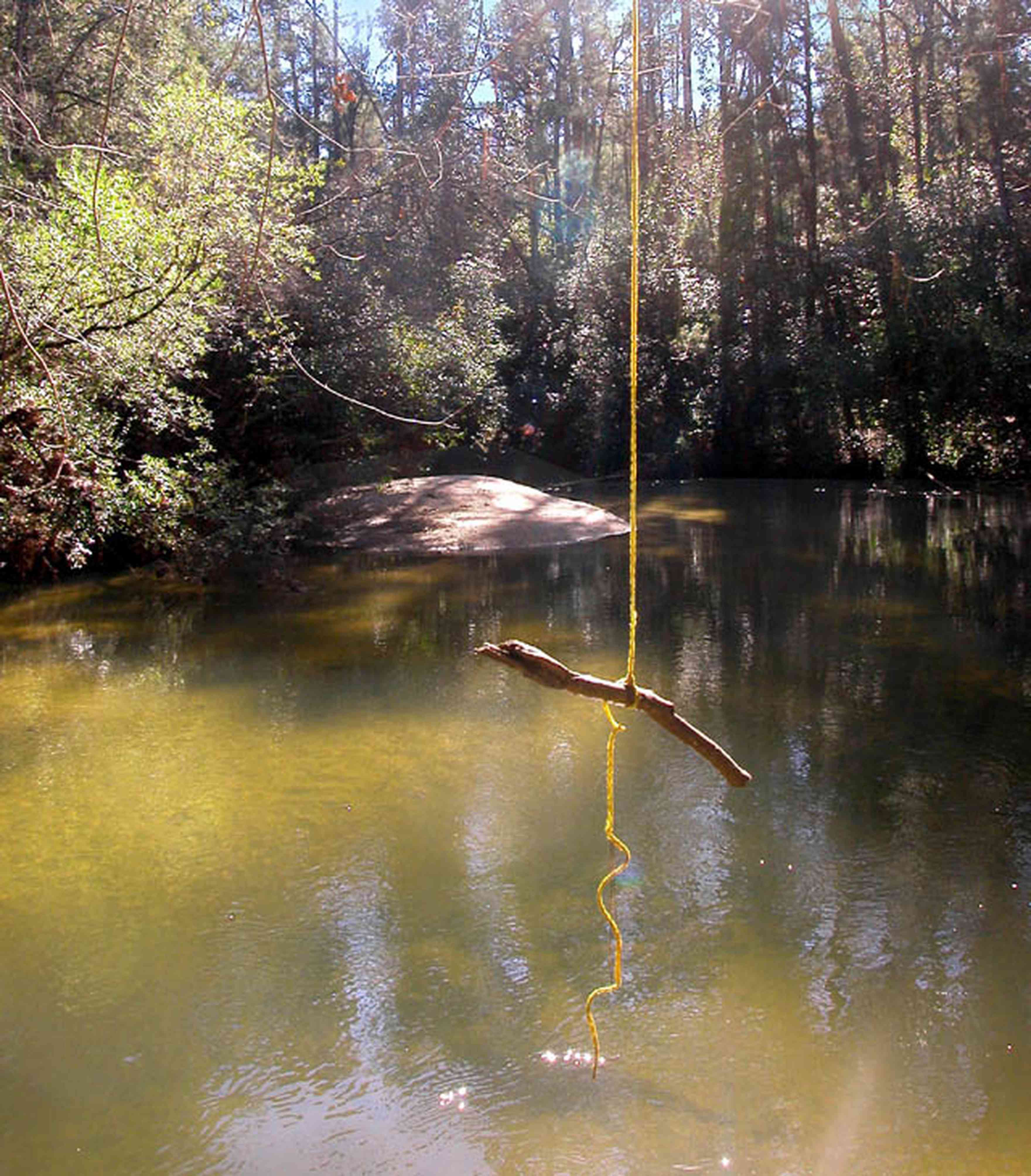 Allentown:-Mathews-River-Camp_01.jpg:  creek, coldwater creek, farm, sand bar, forest, pine trees