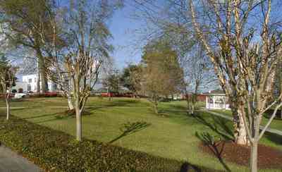 Brewton:-Town-Square_01a.jpg:  park, square, gazebo, courthouse, crepe myrtle