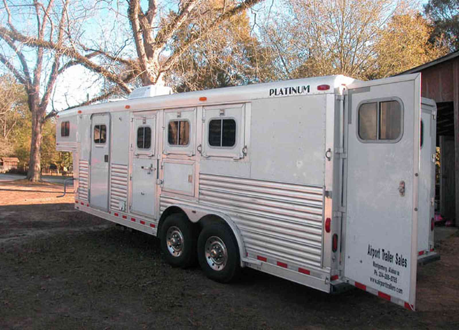Century:-Brown-Farm_04.jpg:  horse trailer, pecan tree, farm, horse
