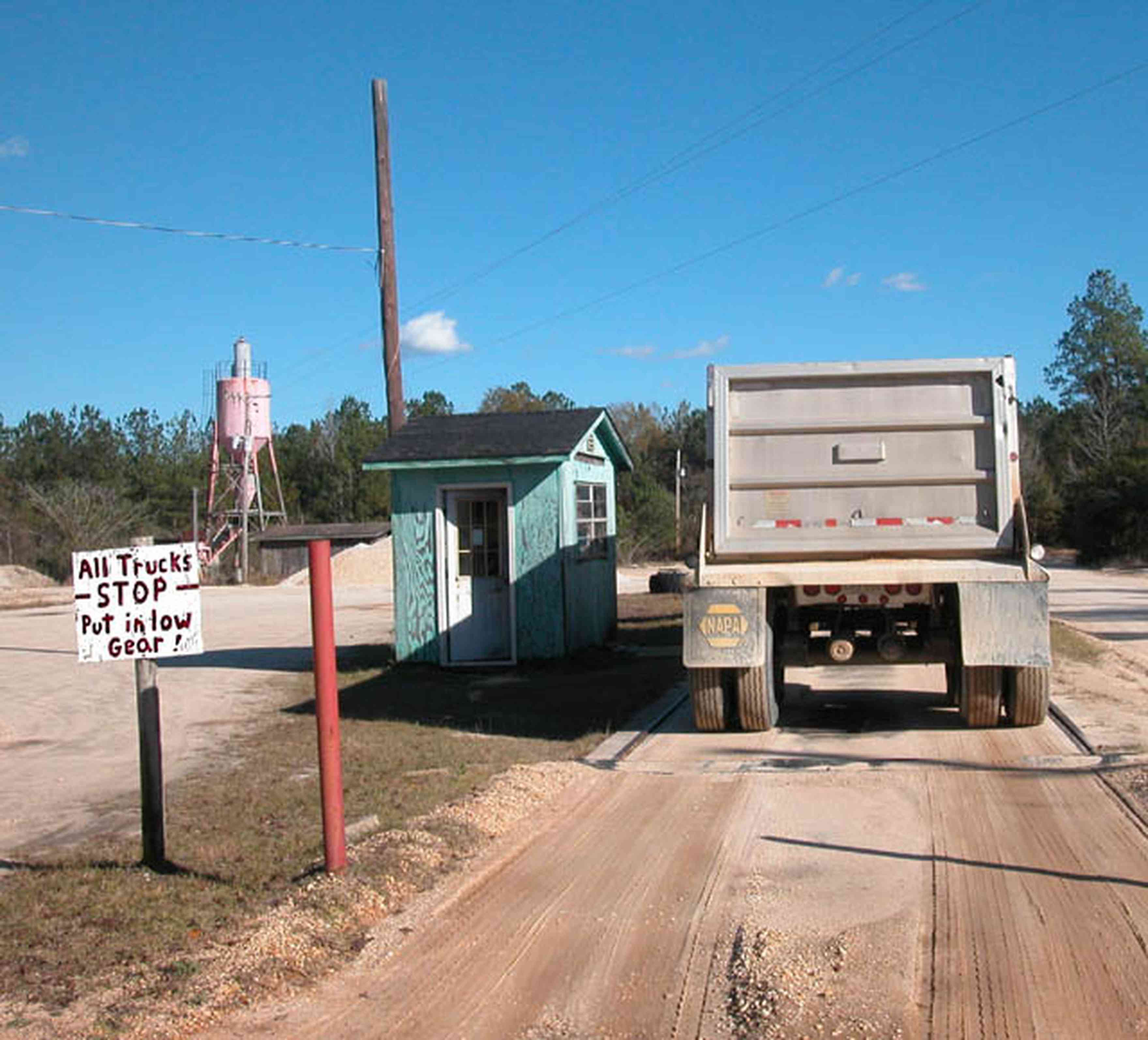 Century:-Campbells-Sand-And-Gravel-Company_01.jpg:  quarry, sand, gravel, trucks, gravel pit, office, headquarters, business, small town business, trucks, 18 wheeler, gravel truck