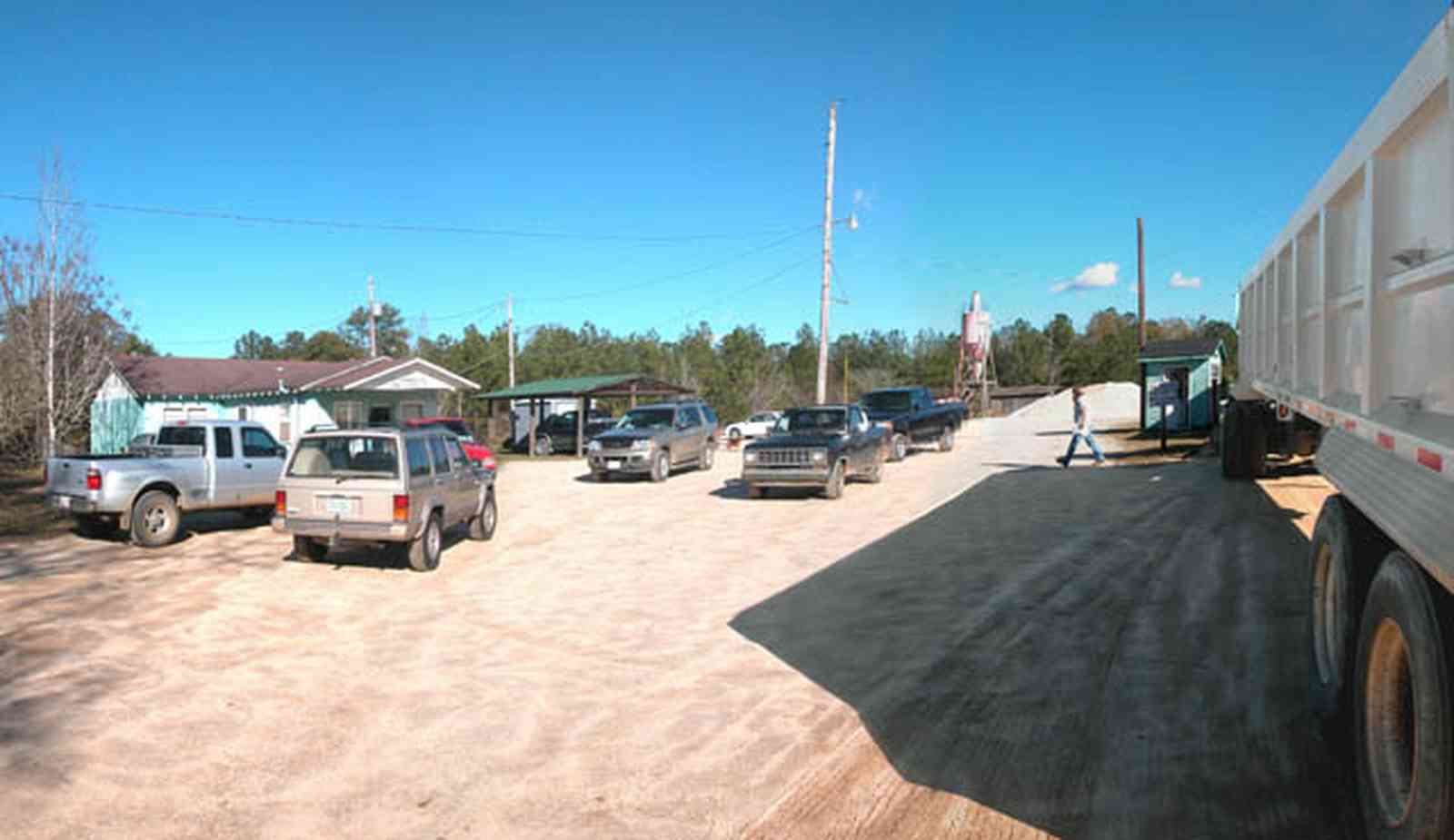 Century:-Campbells-Sand-And-Gravel-Company_03.jpg:  quarry, sand, gravel, trucks, gravel pit, office, headquarters, business, small town business, trucks, 18 wheeler, gravel truck