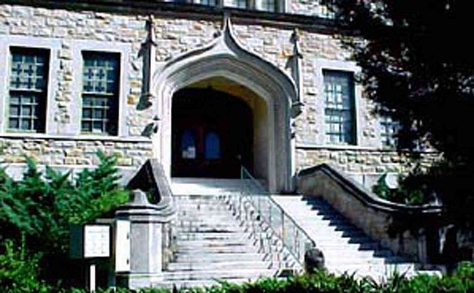 East-Hill:-Tower-East:-Old-Sacred-Heart-Hospital_02.jpg:  gothic architecture, stairs, stone facade