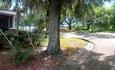 East-Pensacola-Heights:-118-Bayou-Blvd_04.jpg:  craftsman cottage, spanish moss, bayou texar, oak tree, red brick house