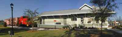 Foley:-Train-Station_04.jpg:  train, locomotive, depot, train station, victorian architecture, caboose, alabama