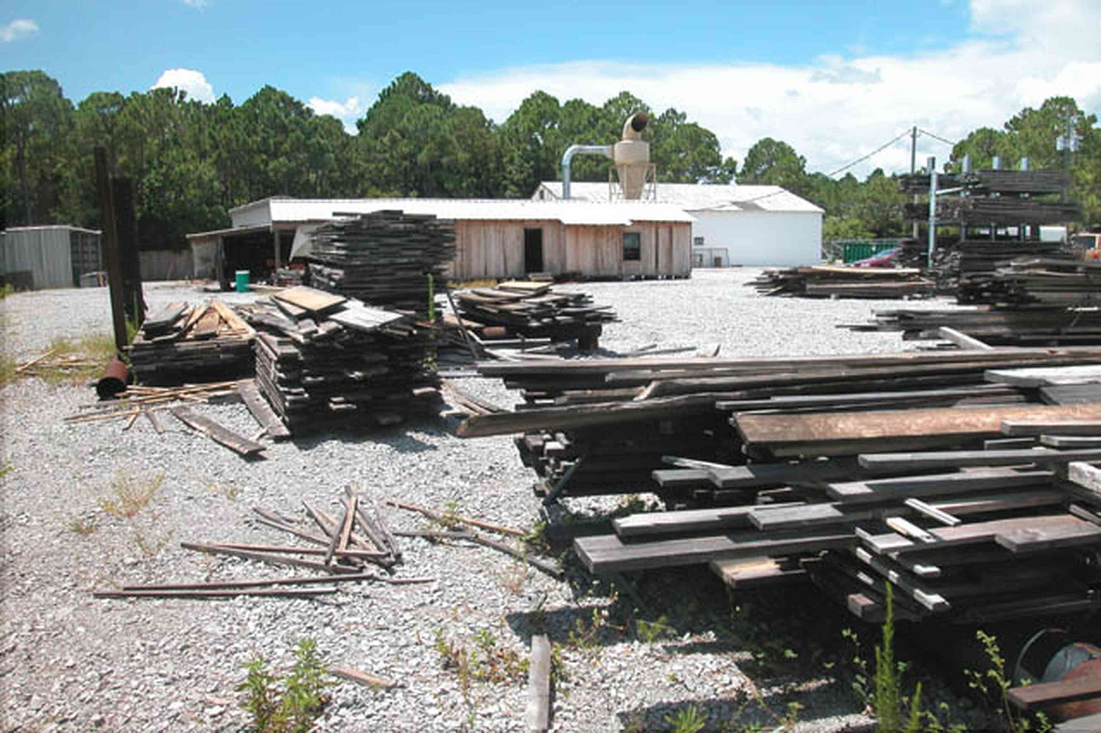 Gulf-Breeze:-Heart-Pine-Lumber-Mill_01.jpg:  long-leaf pine, lumber, fat pine, stacks of wood, lumber mill, lumber company