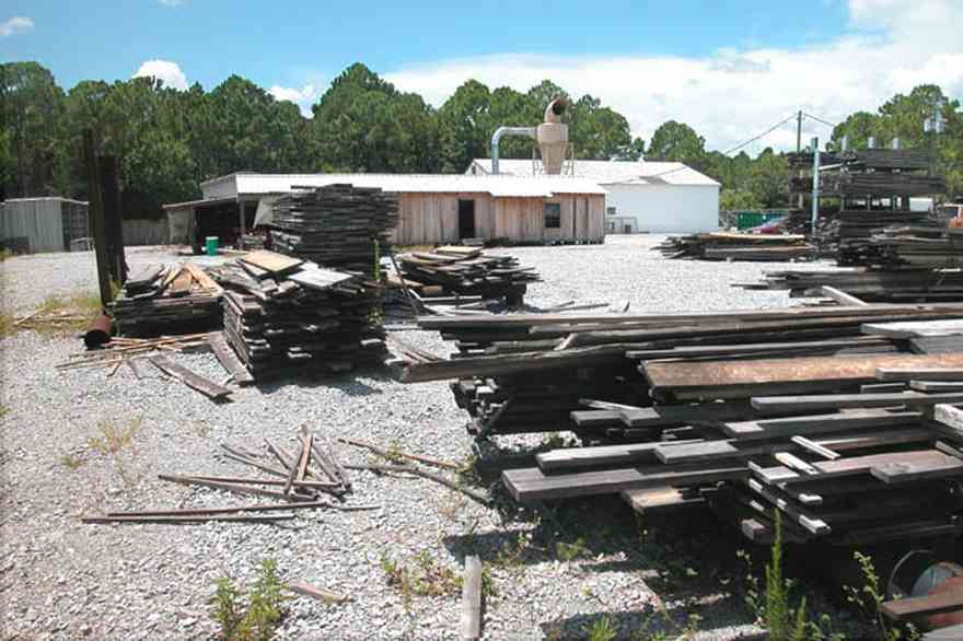 Gulf-Breeze:-Heart-Pine-Lumber-Mill_01.jpg:  long-leaf pine, lumber, fat pine, stacks of wood, lumber mill, lumber company