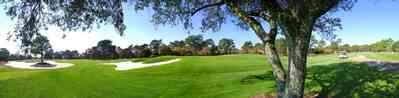 Gulf-Breeze:-Tiger-Point-Golf-Club_06.jpg:  golf course, fairway, oak tree, sand trap