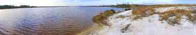 Gulf-Islands-National-Seashore:-Fort-Pickens:-Lake_02.jpg:  gulf coast, gulf of mexico, santa rosa island, escambia bay, sand dune