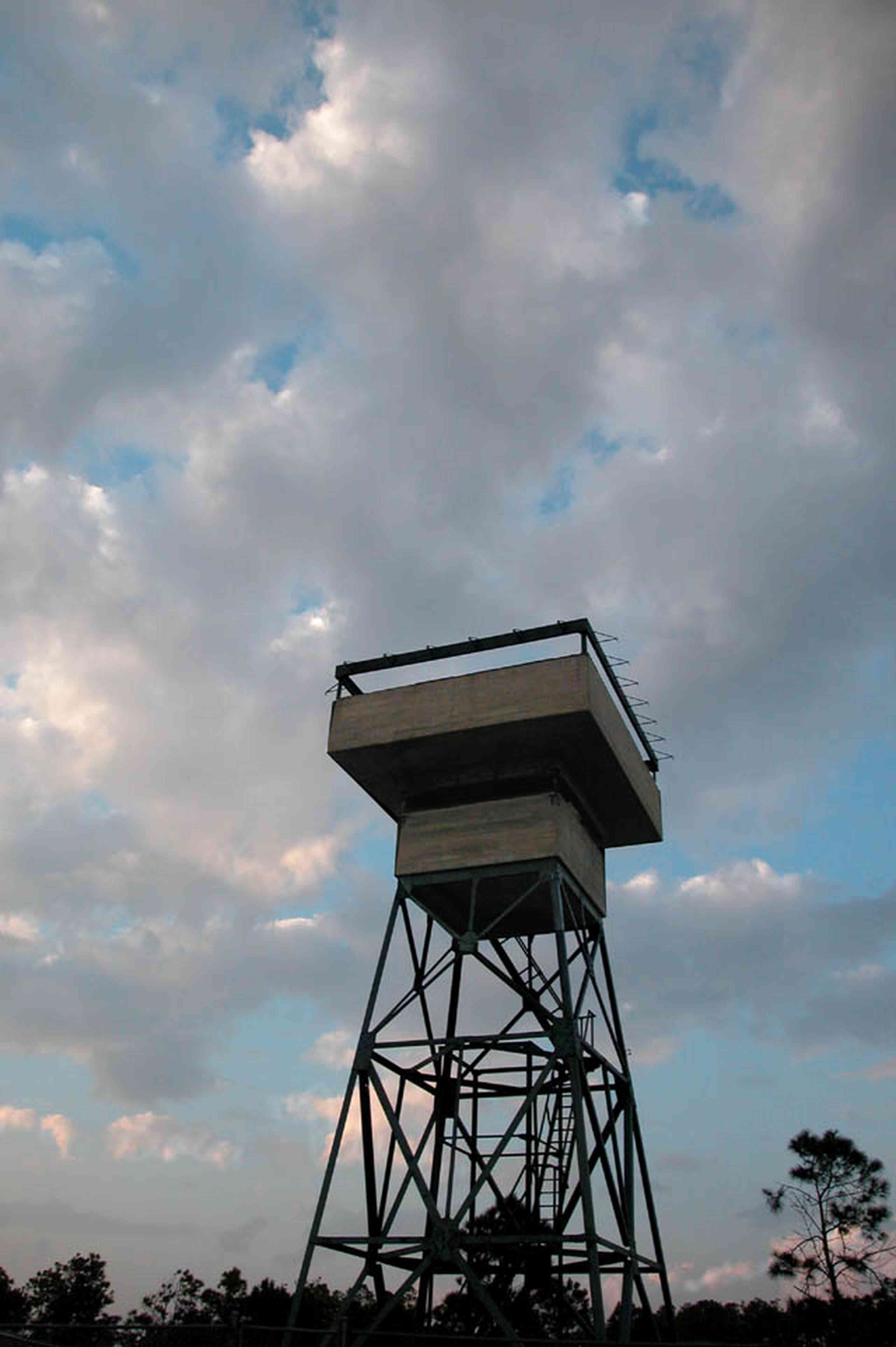 Gulf-Islands-National-Seashore:-Fort-Pickens:-Tower_01.jpg:  tower, lookout, survelliance, war games, fort, fortifications, watch tower, pine tree, national park