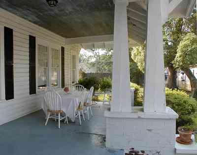 Milton:-Faircloth-Carroll-House-Restaurant_02.jpg:  picket fence, craftsman cottage, restaurant, shutters, milton, front porch