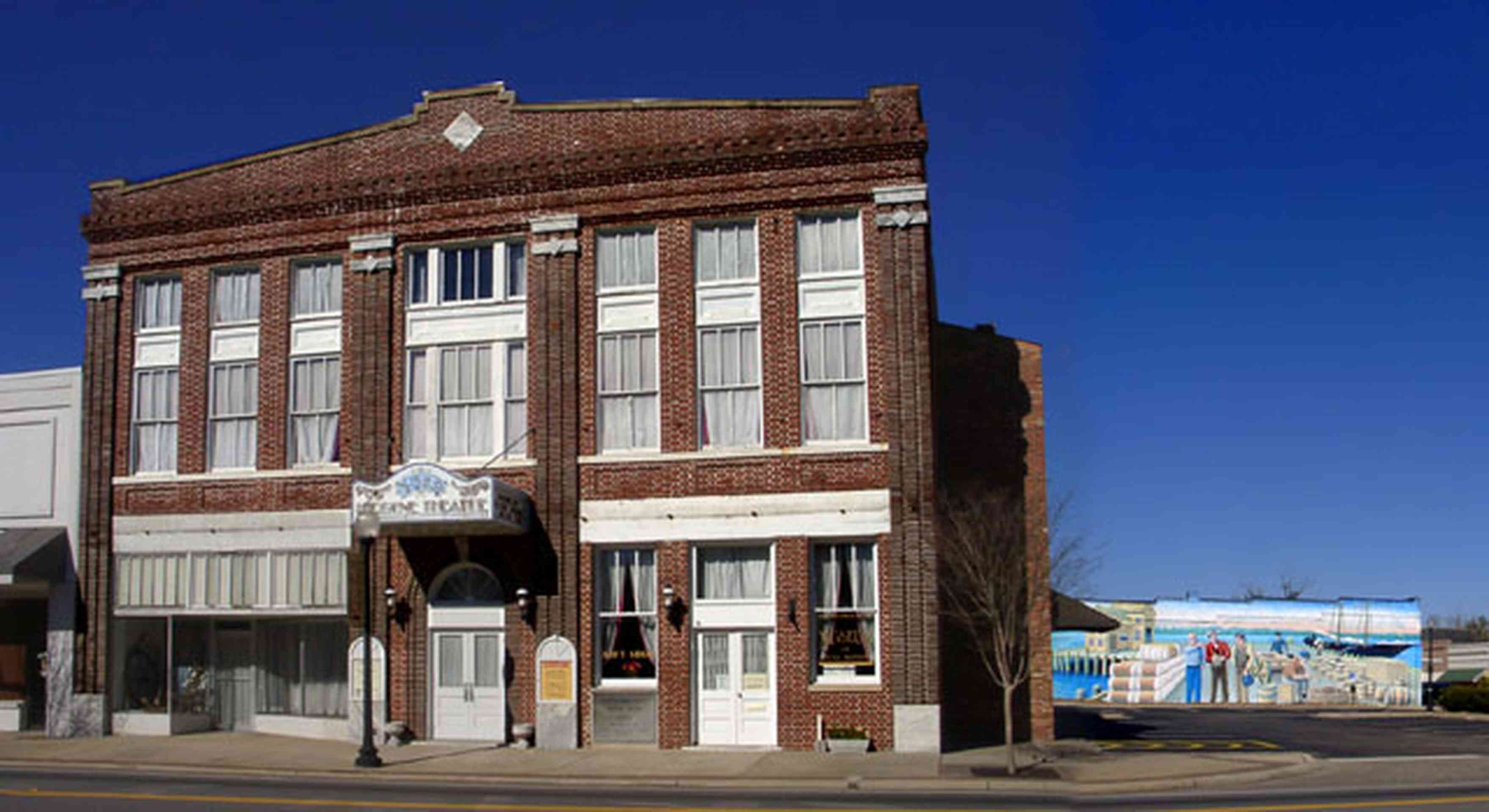 Milton:-Historic-District:-Imogene-Theatre_05.jpg:  brick building, downtown, renaissance revival architecture