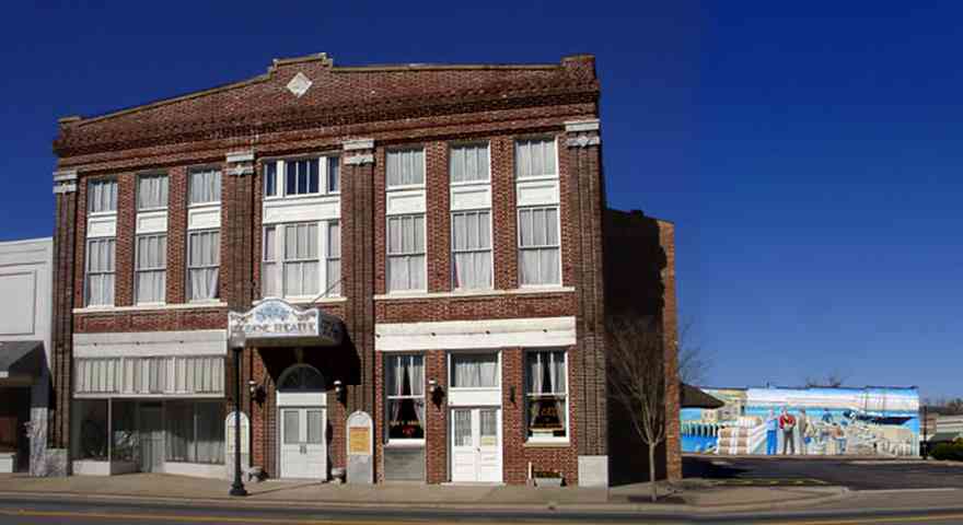 Milton:-Historic-District:-Imogene-Theatre_05.jpg:  brick building, downtown, renaissance revival architecture