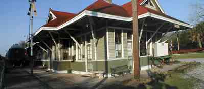 Milton:-L-N-Train-Depot_03.jpg:  train station, csx rail line, caboose, train crossing