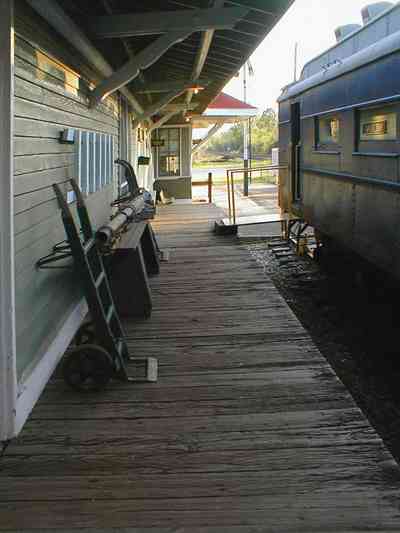Milton:-L-N-Train-Depot_06.jpg:  train station, csx rail line, caboose, train crossing