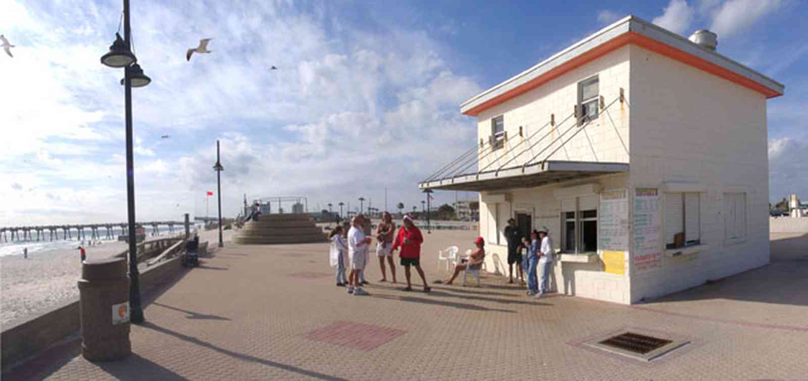 Pensacola-Beach:-Casino-Beach_02.jpg:  sand dunes, gulf coast, beach, sea gulls, fishing pier, escambia county, snack bar