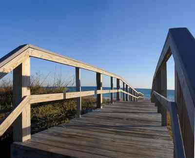 Pensacola-Beach:-Escambia-County-Parking-Lot_03.jpg:  boardwalk, gulf of mexico, cordgrass, sea oats