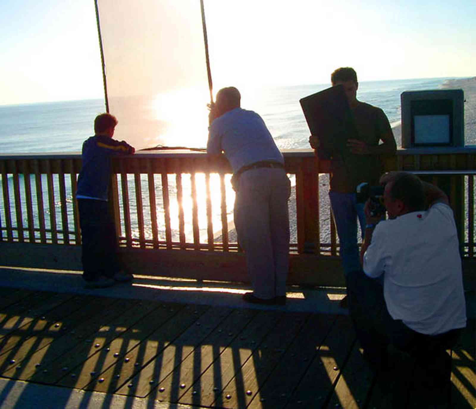 Pensacola-Beach:-Gulf-Fishing-Pier_13.jpg:  wrangler commercial, blue jeans, gulf of mexico, fishing pier, deck, pier, photographer
