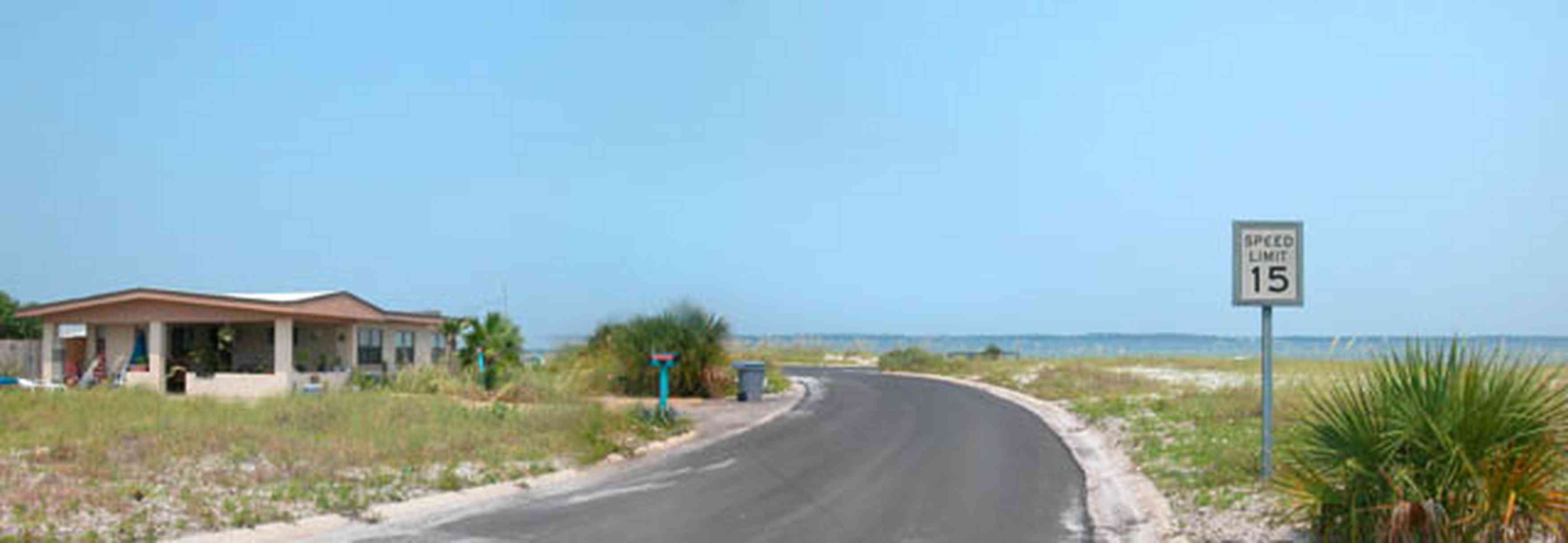 Pensacola-Beach:-Rio-Vista-Drive_01.jpg:  pensacola beach, beach front drive, 1950's architecture, palm tree