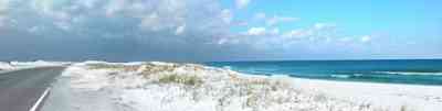 Pensacola-Beach:-Road-Updated_03.jpg:  road, beach, sand, water, gulf, seashore, park, white sand, sea oats