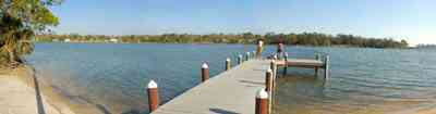 Pensacola:-Bayou-Texar_02.jpg:  bayou, texar, lake, bay, water, calm water, mansions, 