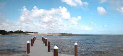 Pensacola:-Gateway-District:-17th-Avenue-Boat-Launch_03.jpg:  pier, dock, launch, island, spoil island, sand bar, bay, bayou