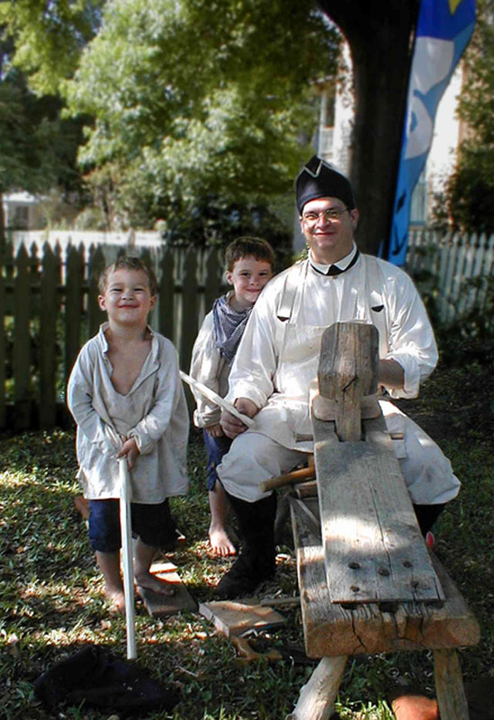 Pensacola:-Historic-Pensacola-Village:-Lear-Rocheblave-House_08.jpg:  historic village, woodworker, reenactors,