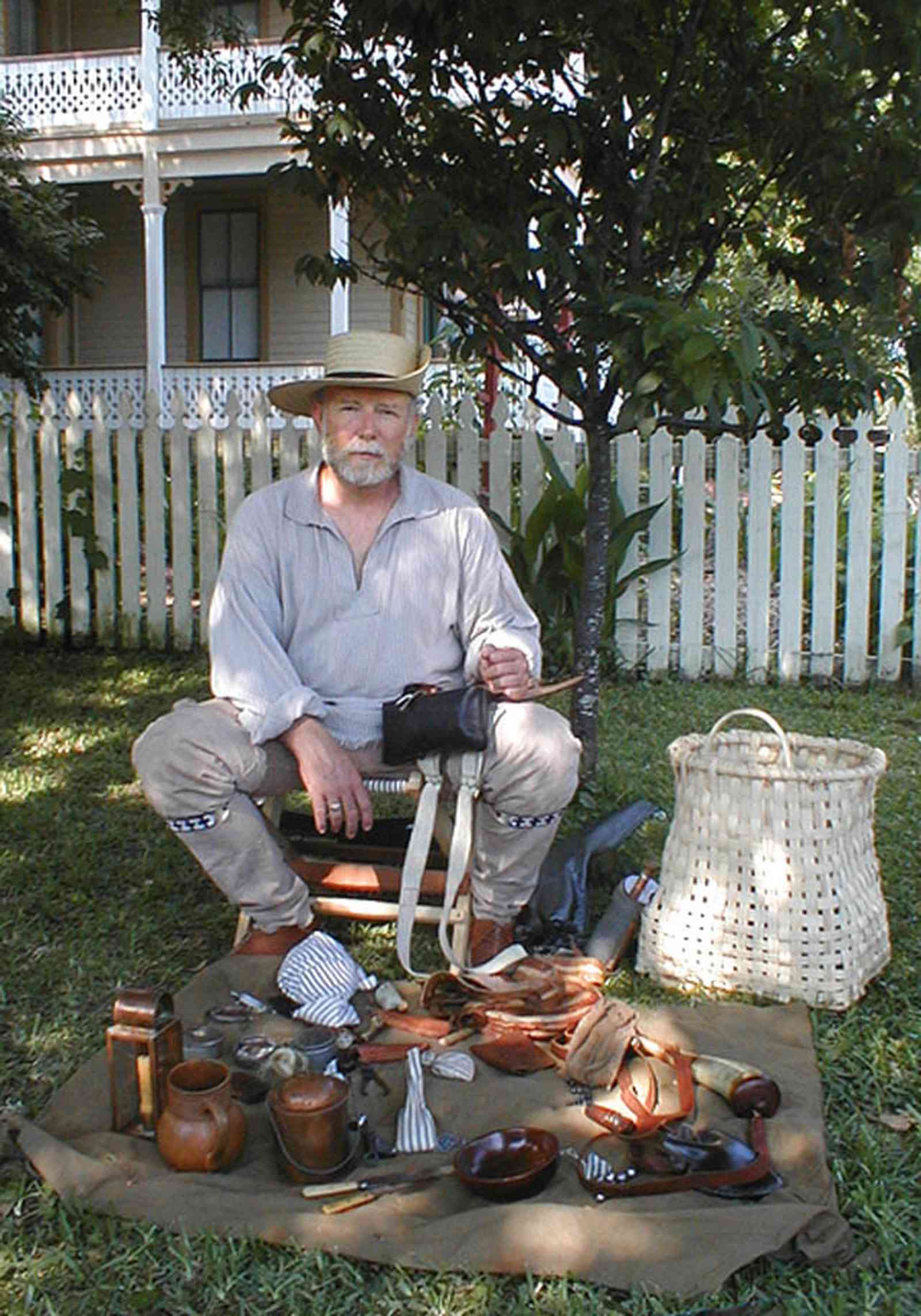 Pensacola:-Historic-Pensacola-Village:-Lear-Rocheblave-House_10.jpg:  historic reenactment, militiaman, reenactor, gunsmith, museum