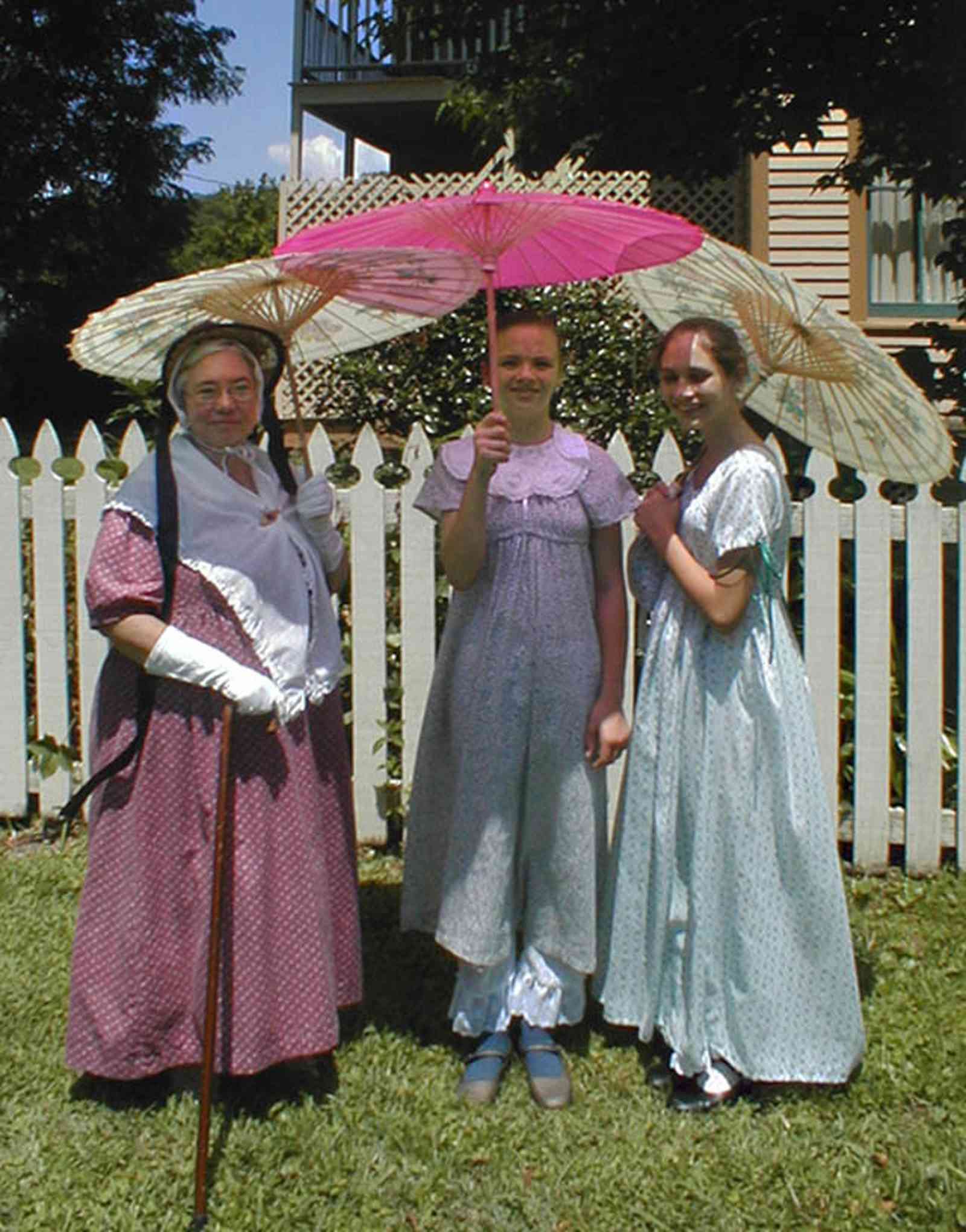 Pensacola:-Historic-Pensacola-Village:-Lear-Rocheblave-House_13.jpg:  historic reenactment, colonial period, parasols, , museum