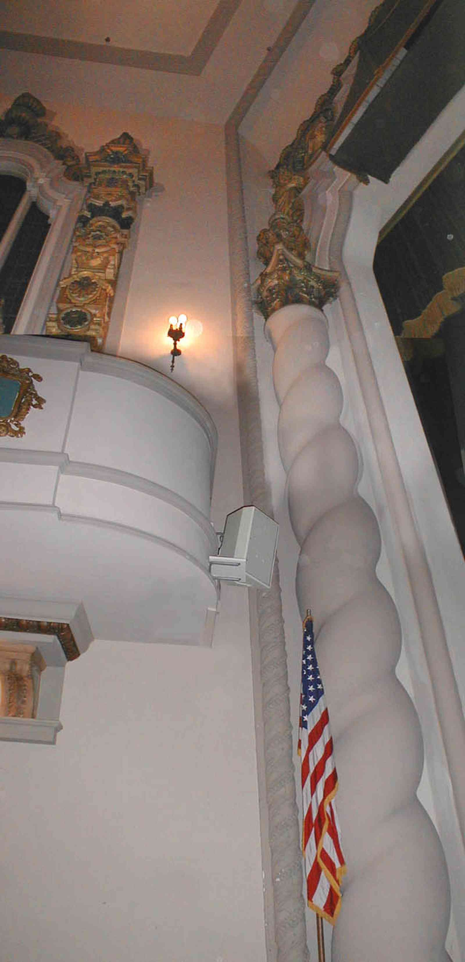 Pensacola:-Palafox-Historic-District:-Saenger-Theatre_05.jpg:  spanish revival architecture, movie house, movie theatre, theatre box, velvet curtains