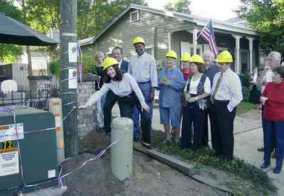 Pensacola:-Seville-Historic-District:-215-Cevallos-Street_14.jpg:  neighborhood party, underground utilities, power poles, victorian cottage, celebration, councilman hugh king