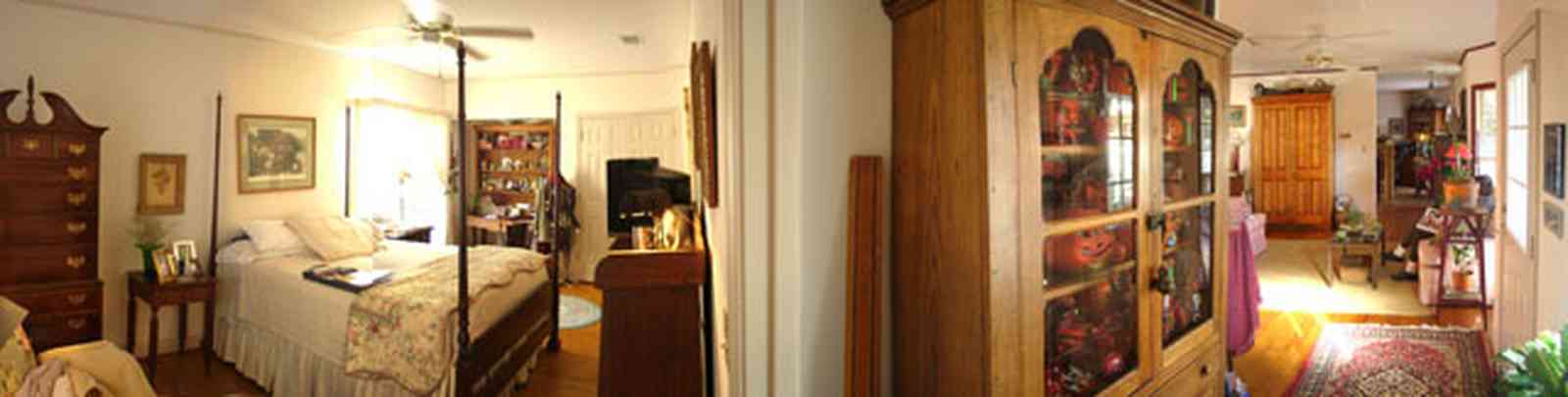 Pensacola:-Seville-Historic-District:-227-East-Intendencia-Street_14.jpg:  cabinet, 4 poster bed, hardwood floors