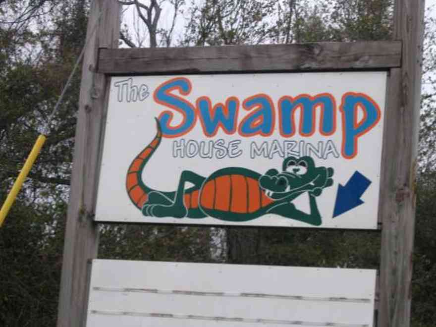Pensacola:-Swamp-House_01.jpg Pensacola:-Swamp-House_01.jpg: swamp, sign, river,