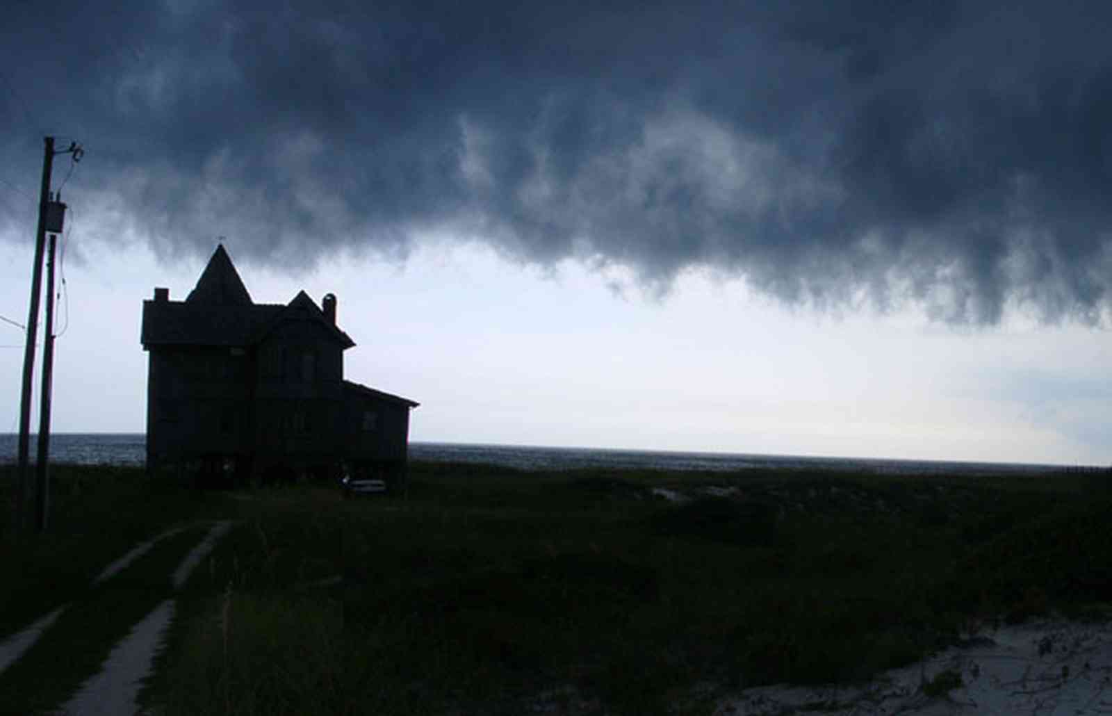 Perdido-Key:-Gothic-House_08.jpg:  victorian house, gothic house, beach house, cumulus cloud, dune, beach, gulf of mexico