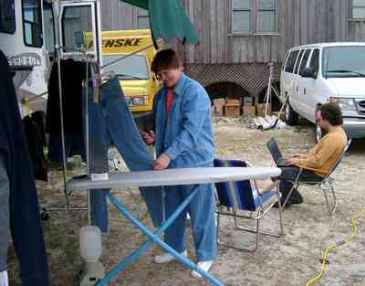 Perdido-Key:-Gothic-House_13.jpg:  tailor, ironing board, film crew, travel home