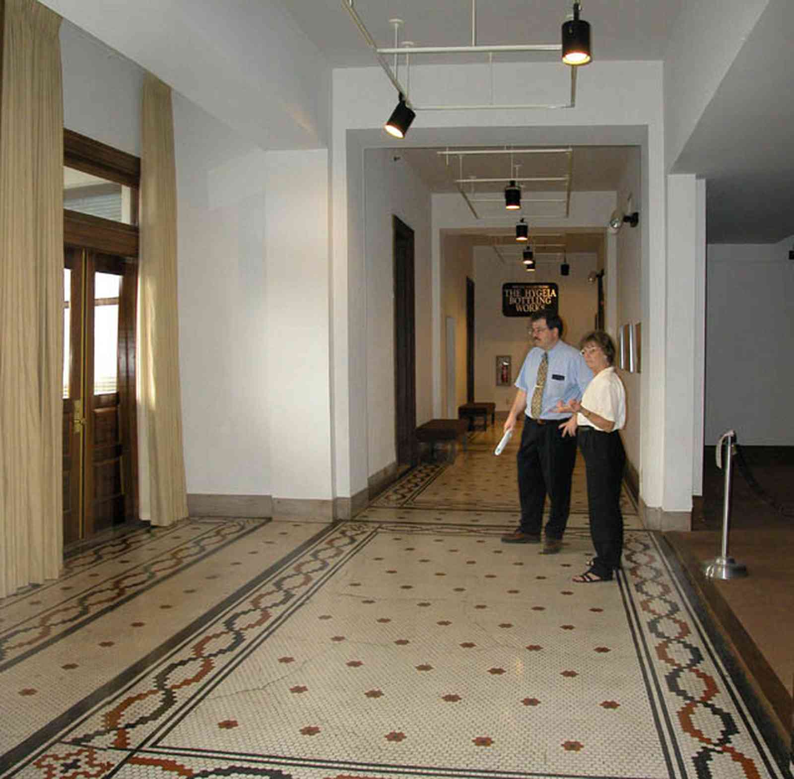 Pensacola:-Historic-Pensacola-Village:-T.-T.-Wentworth-Jr.-Museum_07.jpg:  terrazzo tile, museum, hall, richard brosnaham, dora johnson, entrance, exhibits
