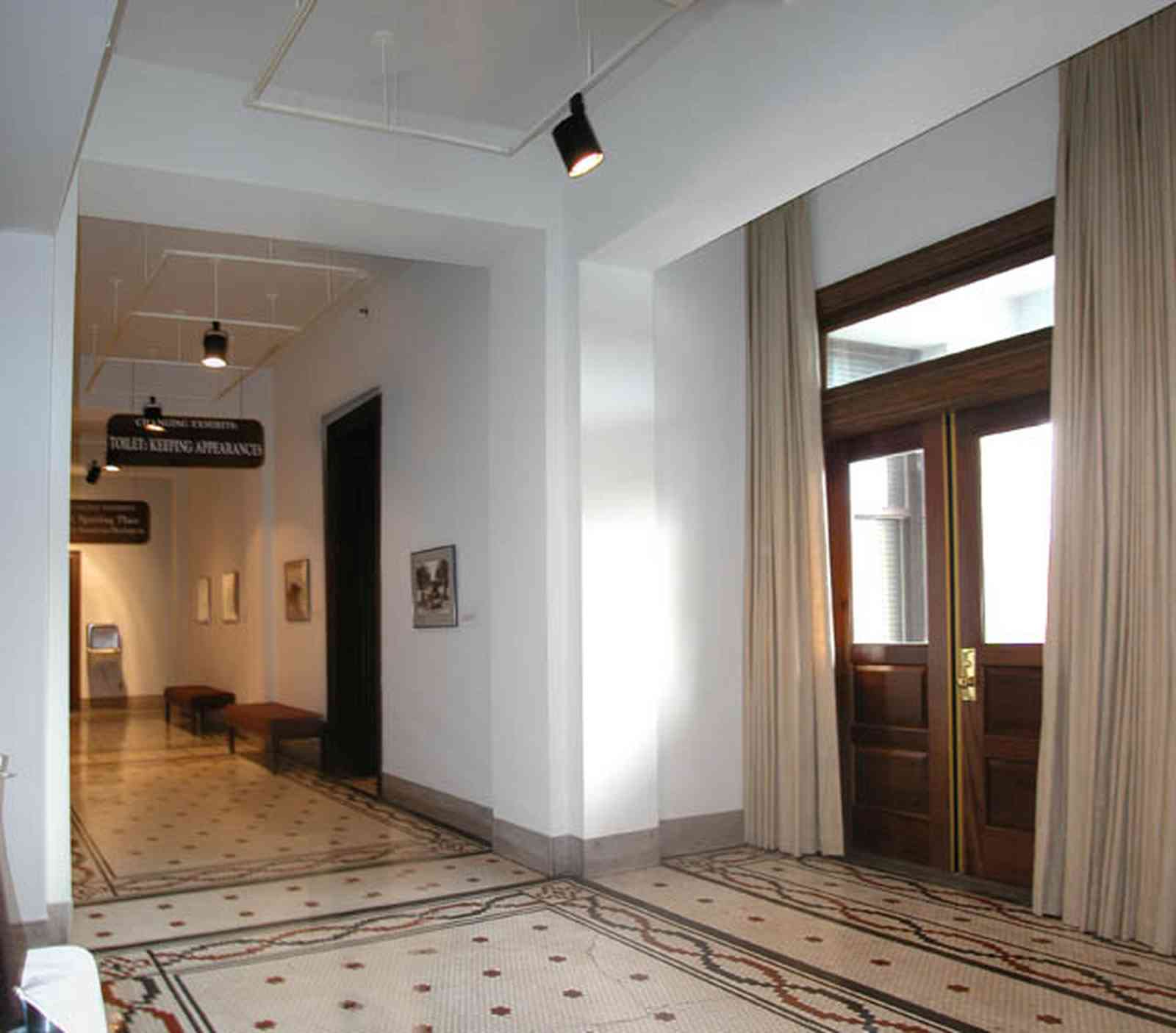 Pensacola:-Historic-Pensacola-Village:-T.-T.-Wentworth-Jr.-Museum_09.jpg:  terrazzo tile, museum, hall, richard brosnaham, dora johnson, entrance, exhibits
